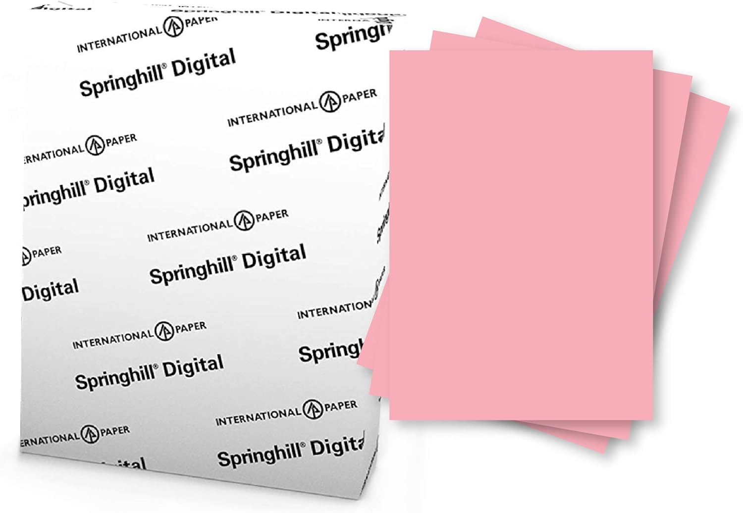 Springhill 8.5” x 11” Pink Colored Cardstock Paper, 67lb