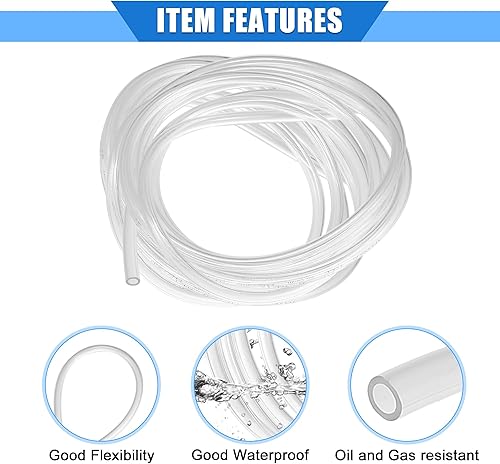 Miniatura 10 de Manguera de ventilación de combustible, 0.2 x 157 pulgadas, 0.197 in x 13.1 ft, tubo universal para cuatrimotos, motocross, Go Kart, poliuretano