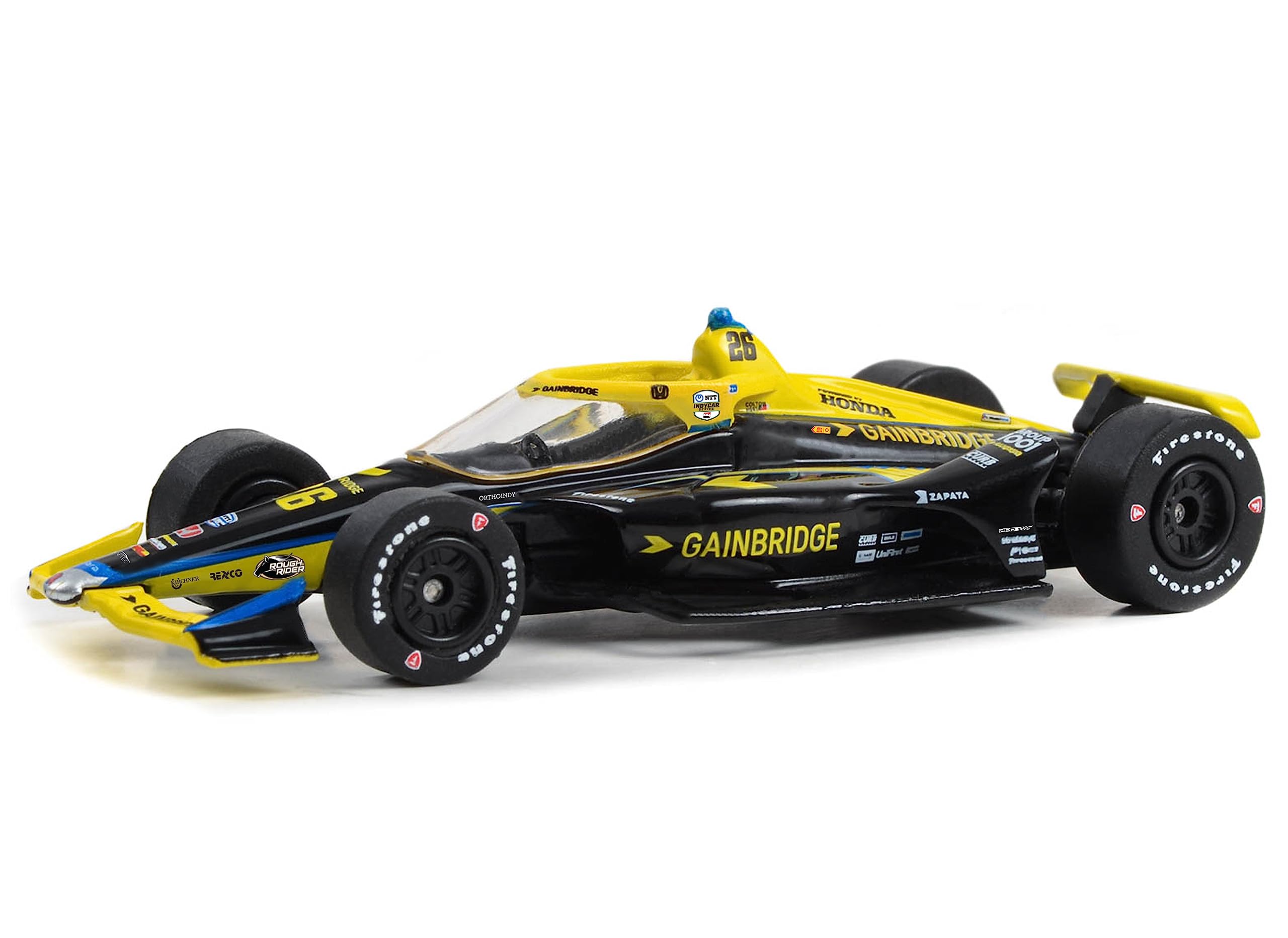 Dallara IndyCar #26 Colton Herta Gainbridge Andretti Autosport NTT IndyCar Series (2023) 1/64 Diecast Model Car by Greenlight 11553