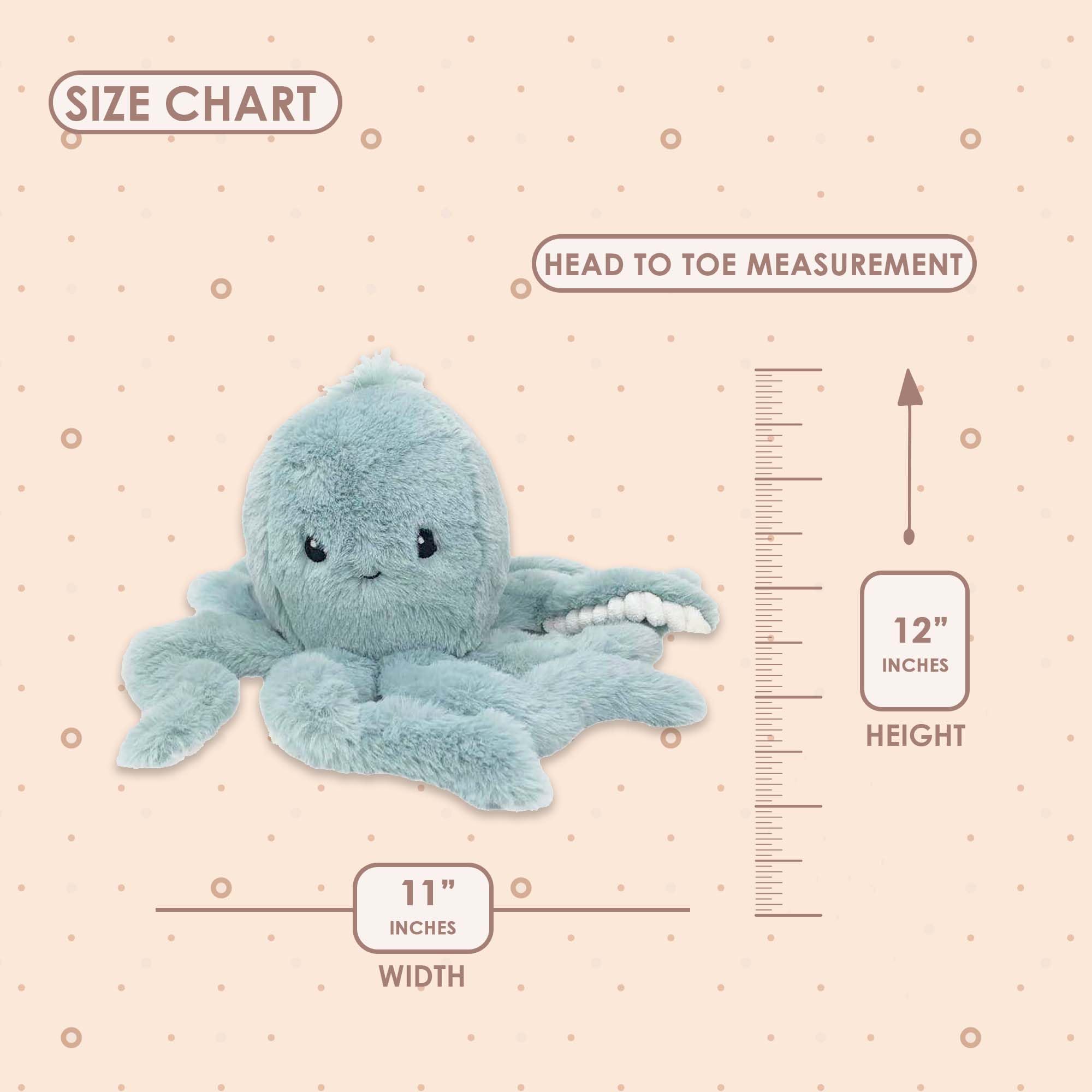 MON AMI Oda The Octopus 11-Inch Stuffed Animal for Boys & Girls, 11 inch - Image 2