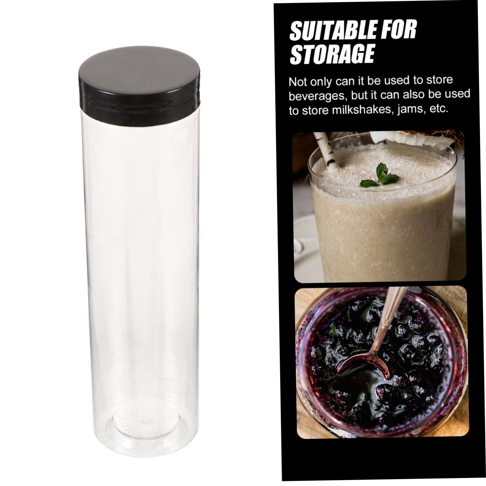 OKUMEYR Juice Storage Bottles Lightweight Plastic Juice Containers for Milk Juice