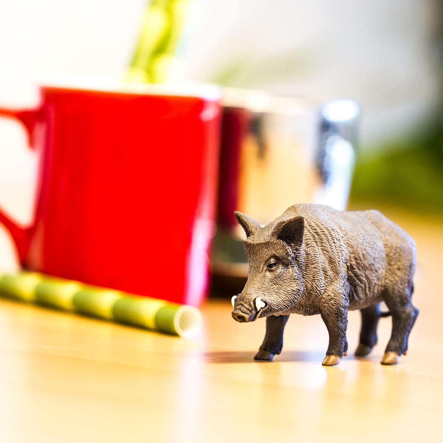 Safari Ltd. Wild Boar Figurine - Detailed 3.5" Plastic Model Figure - Fun Educational Play Toy for Boys, Girls & Kids Ages 3+