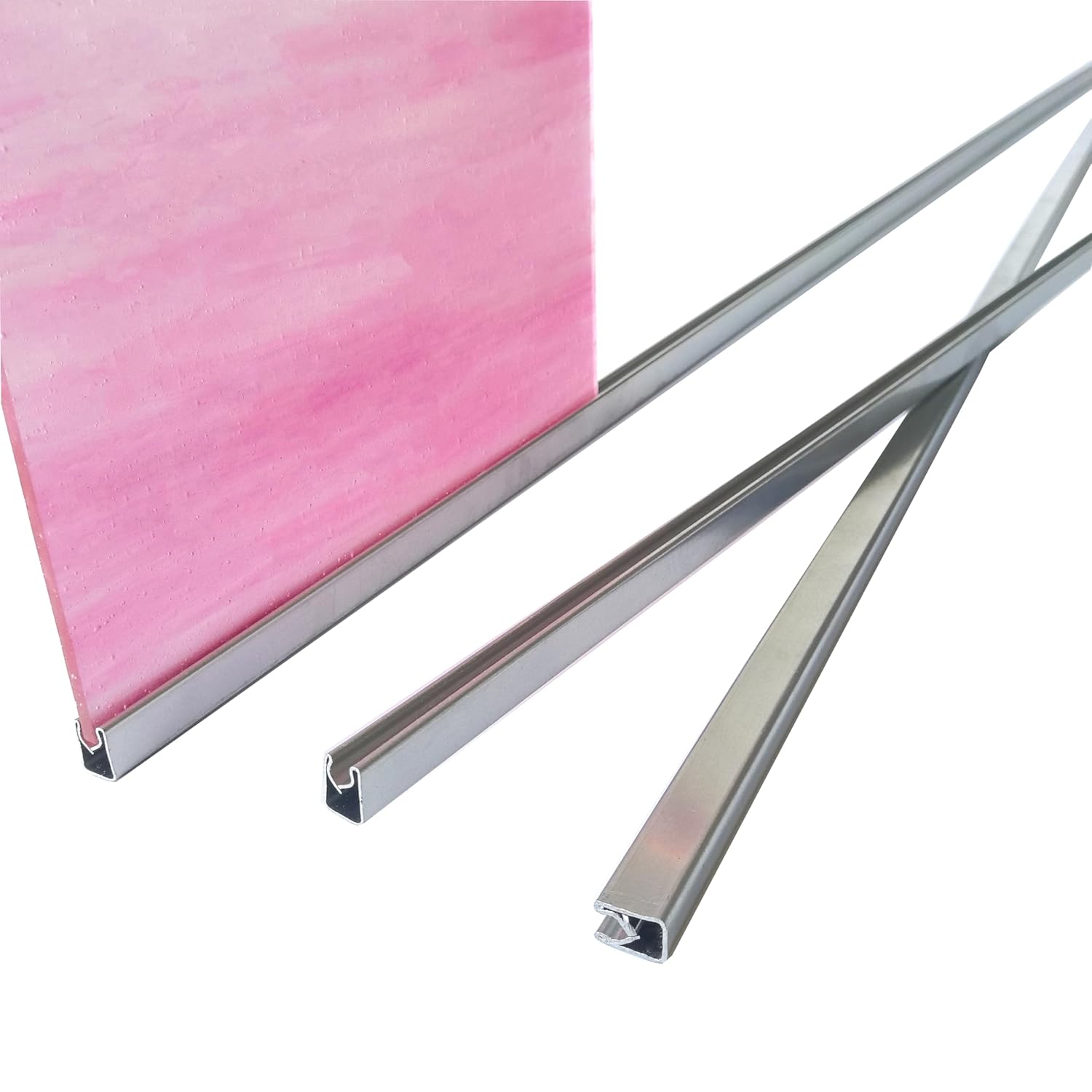 Zinc Came 3/8" U Channel 36 Feet (3ft x 12 Strips) for Stained Glass Window Framing, Easy to Solder Zinc Came