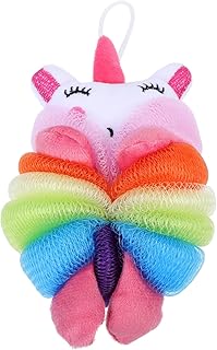 Lurrose Esponja Bucha De Unicórnio Desenhos Animados Esponja De Banho De Unicórnio Esponja De Banho Esponja De Unicórnio Bola De Banho Para Crianças Bolas Buchas De Banho Animal