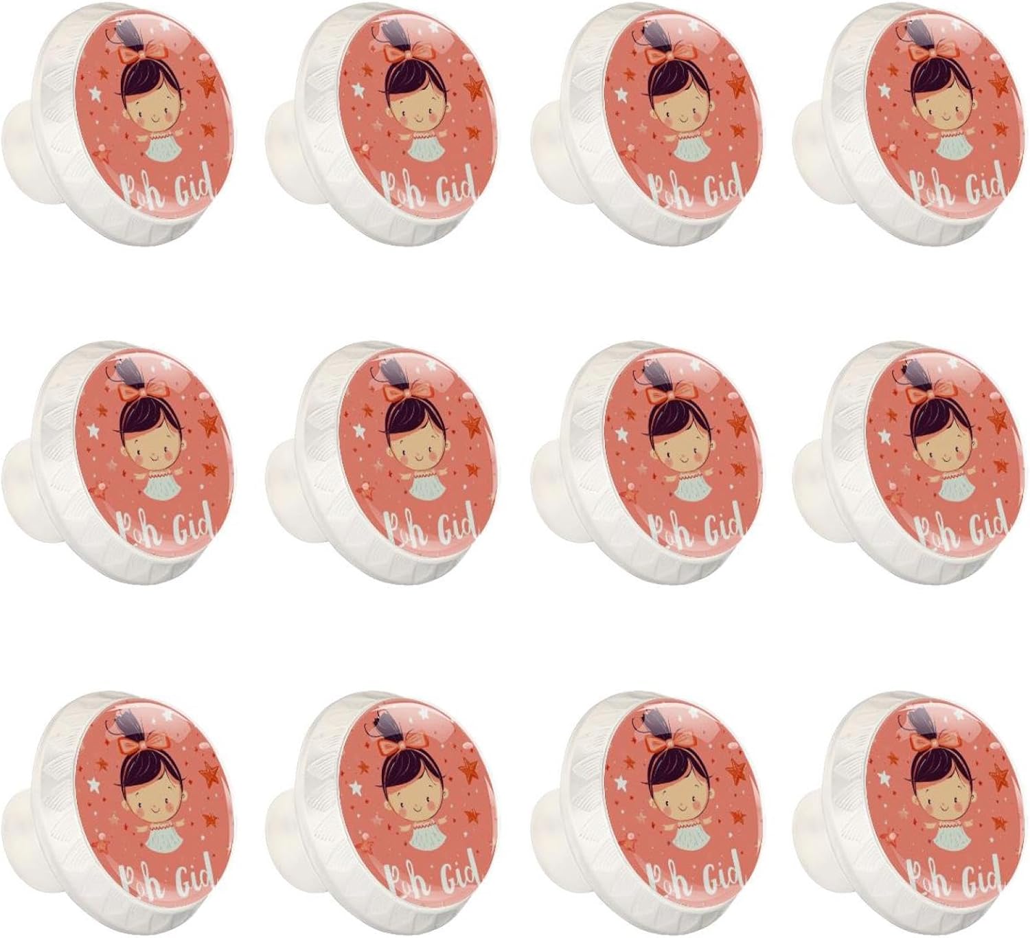 Black & Hello Baby Farmhouse Cabinet Knobs, Rustic Drawer Pulls with Long & Short Screws for Kitchen Bathroom Dresser Wardrobe