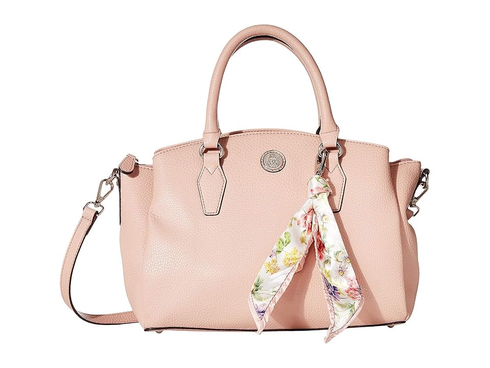 

Anne Klein Multi Compartment Satchel w/ Scarf (Dusty Rose) Satchel Handbags, Pink