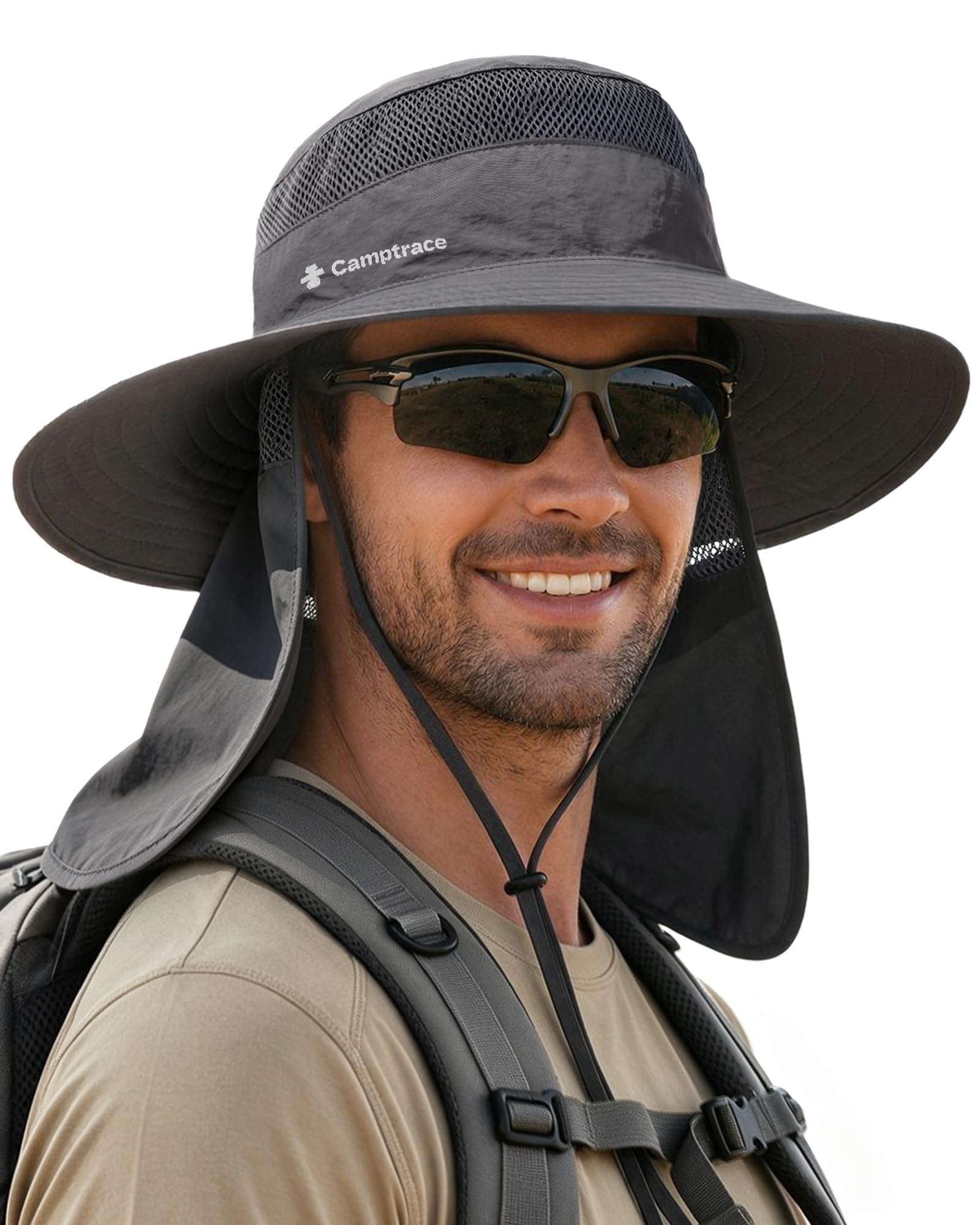 Camptrace Wide Brim Sun Hat with Neck Flap