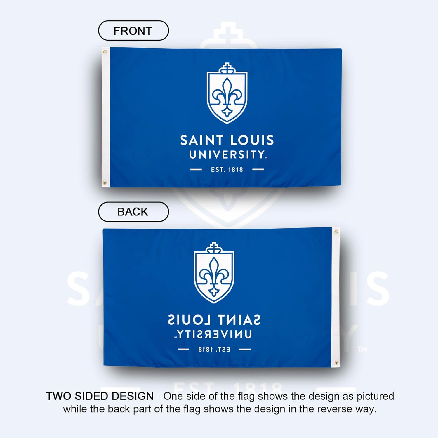 Desert Cactus Saint Louis University SLU Flag - 3 x 5 Feet Billikens Banner, Indoor/Outdoor Durable Fabric, 100% Polyester Design (Style 5a) - Image 2