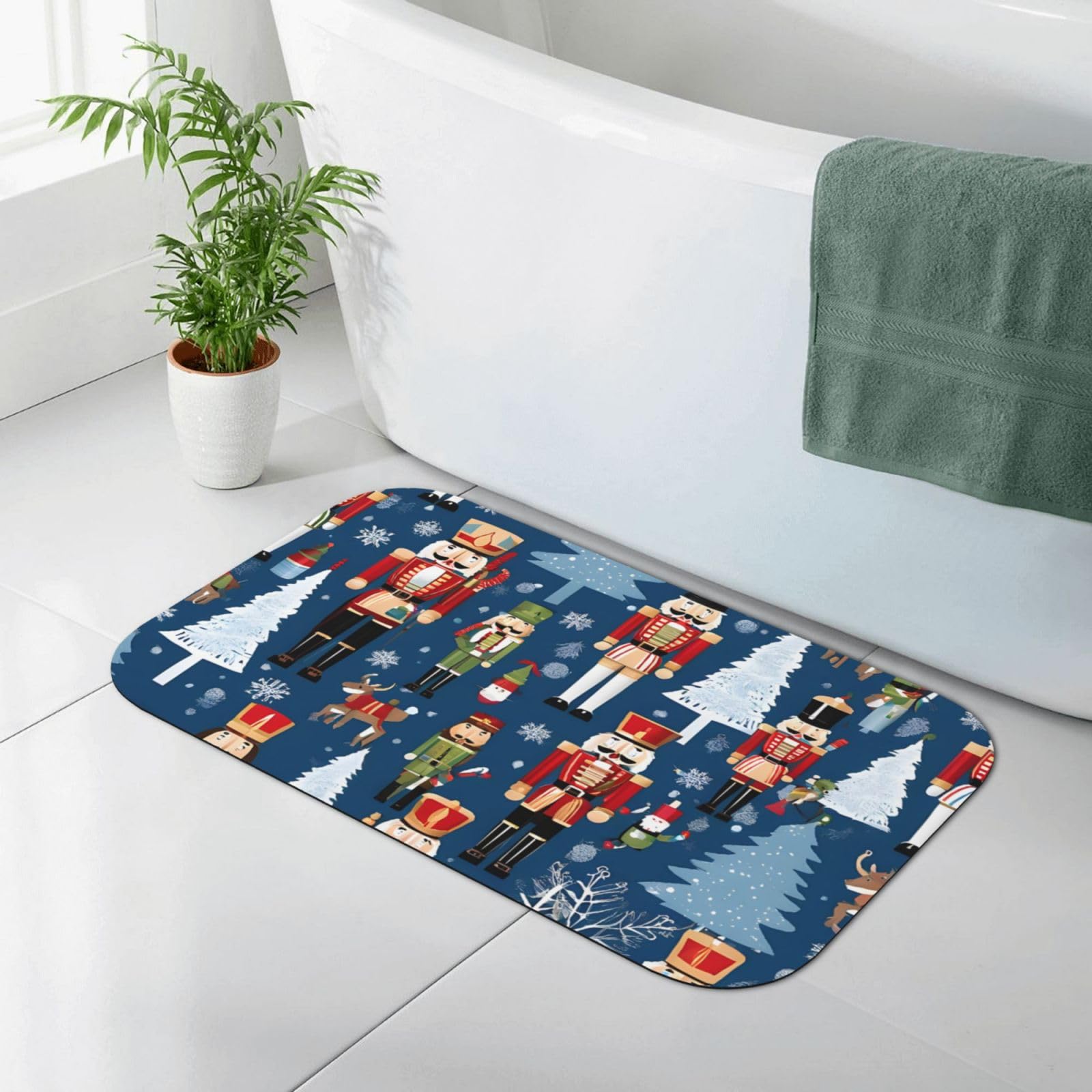 Tapis de bain diatomée Casse-noisette pour retrouver un sol sec et élégant
