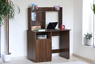 DeckUp Zeus Engineered Wood Study & Computer Table and Office Desk (Walnut, Matte Finish) Price In India