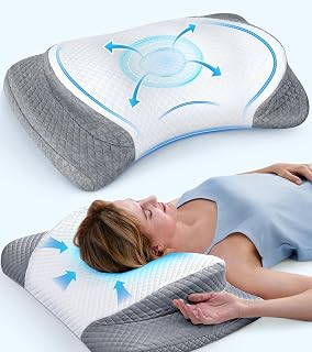 Araami Cervical Contour Memory Foam Pillow for Sleeping,Orthopedic Pillow for Neck Pain…