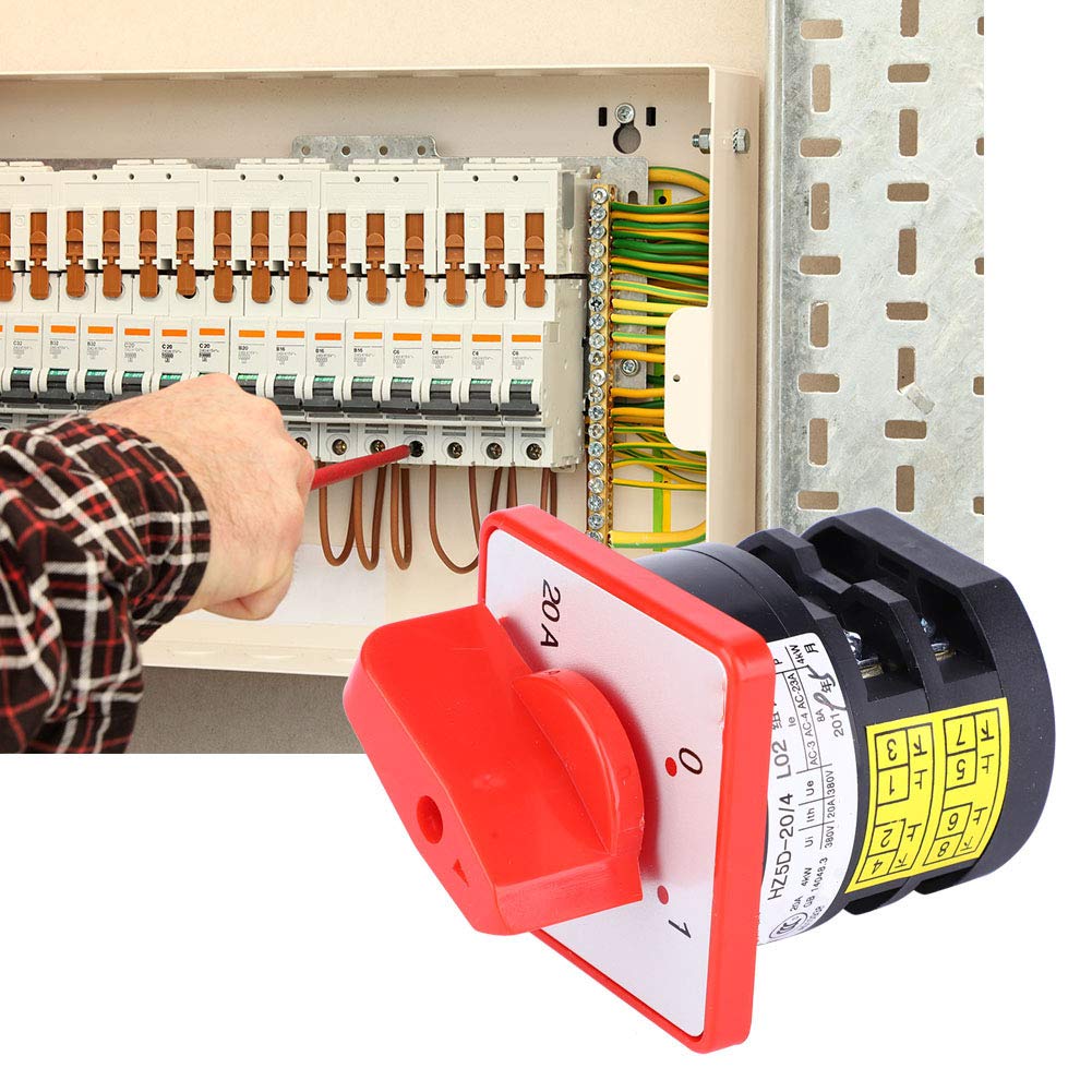 Commutateur Rotatif Universel HZ5D-20/4 M05 - 3 Positions, 12 Bornes, 380V 20A - Pour Industrie, éclairage - 6