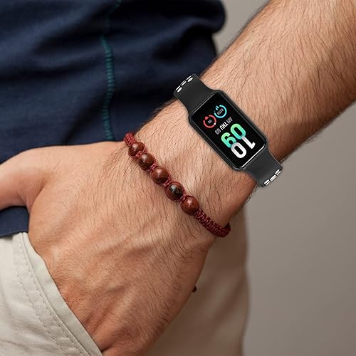 Miniatura 5 de FitTurn Correas de reloj deportivas compatibles con Redmi Band 2 bandas, repuesto suave y transpirable perforado TPU correa deportiva para hombres y