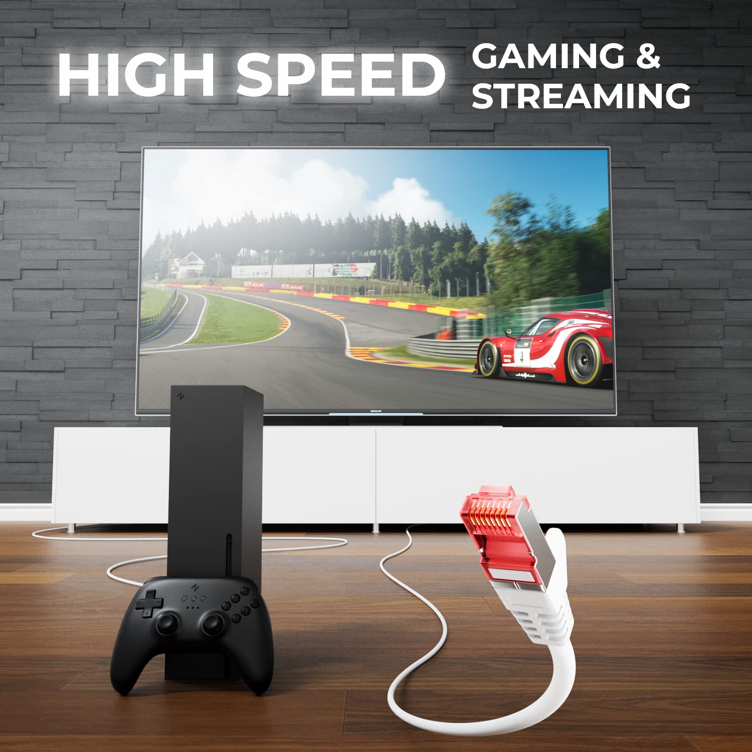 deleyCON 15m Cavo di Rete Cat6-1000 Mbit (Rame, S/FTP, Privo di Alogeni) Cavo Patch RJ45 Gigabit Ethernet LAN - per DSL Internet WLAN Switch Router Modem Patch Panel PoE - Bianco - 5