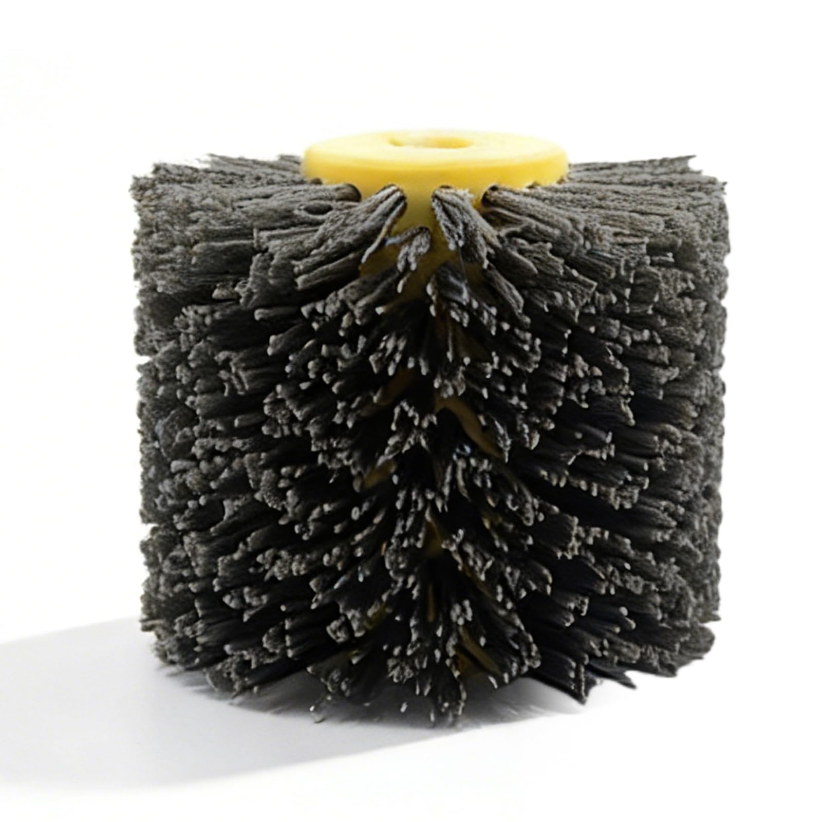 Spazzola abrasiva in nylon #120, grana 120 x 100 mm, diametro 120 mm, spazzola per lucidatura, spazzola per rasatura, spazzola per levigare legno, metallo e metallo non ferroso