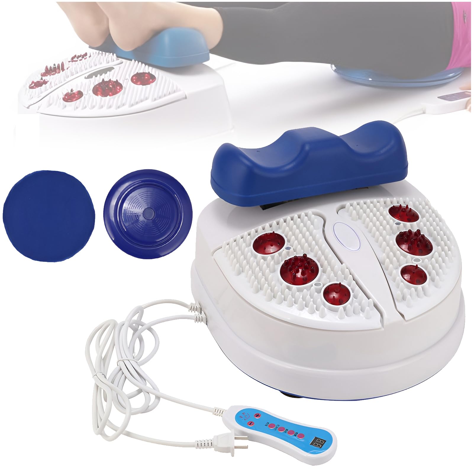 Masażer stóp, masaż fizjoterapeutyczny stóp, Smart Swing Exerciser Chi Machine, elektryczny profesjonalny masażer stóp, urządzenie do ćwiczeń krążenia krwi Blue