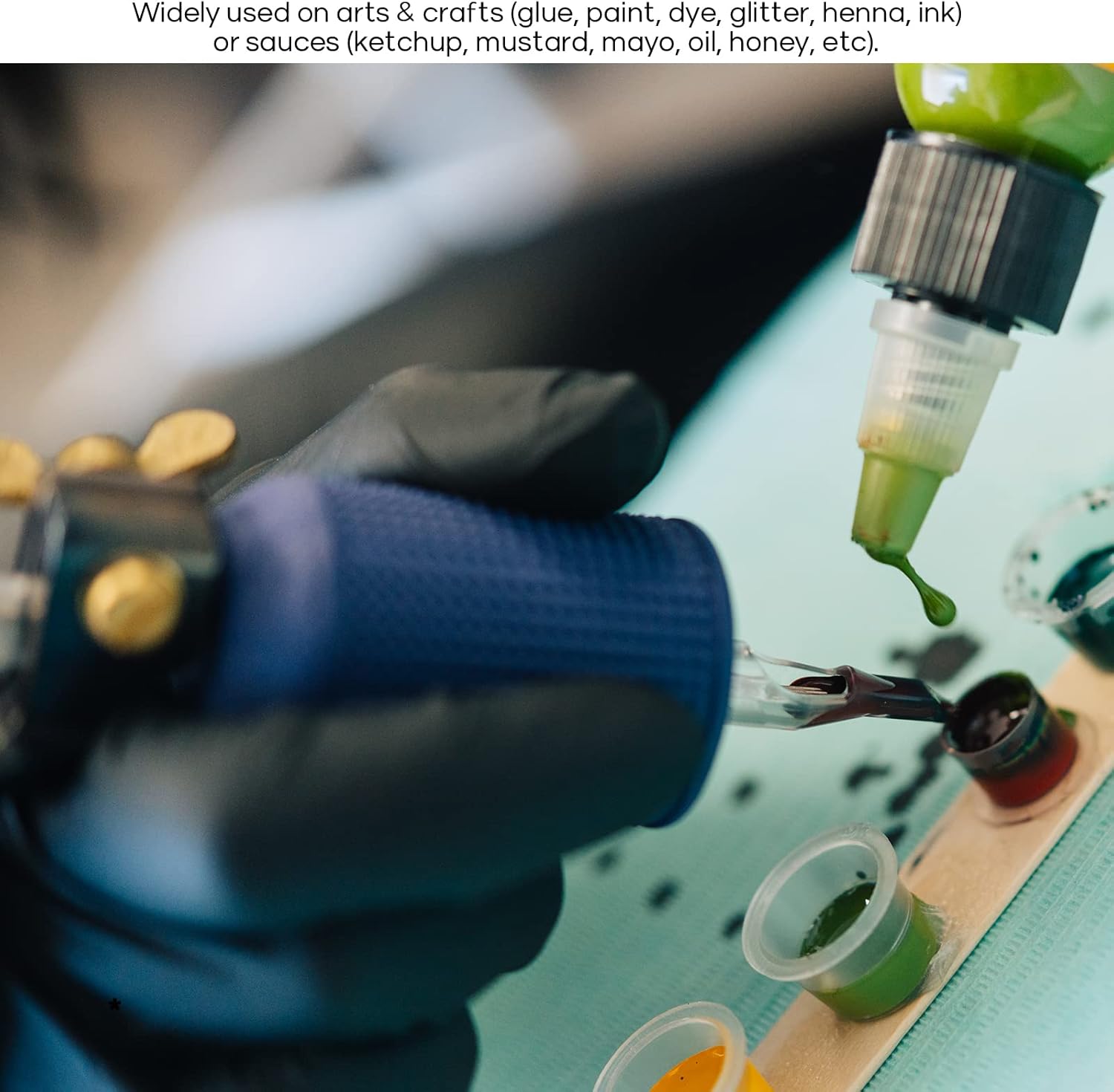 36 Pack Clear Dispensing Bottles, 4oz Round Plastic Squeeze Bottle with Twist Top Caps,Food Grade Household for Oils, Liquids, Inks, Crafts, Kitchen - Image 6