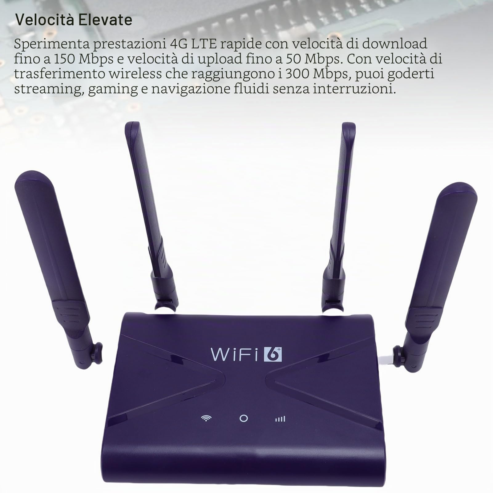 Yinhing Router WiFi6 Router 300Mbps 4G 5G CPE LTE con Slot per Scheda SIM Quattro Antenne Ad Alto Guadagno Maggiore Resistenza Ideale per Telefoni, Laptop e PC per Streaming e Giochi
