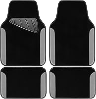 Vista 15 de CAR PASS Alfombrilla impermeable para automóvil, alfombrillas universales para automóvil con almohadilla para el talón del conductor, alfombra