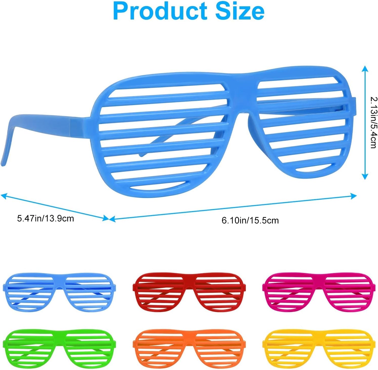 Ainiv Neon Color Shutter Shadeds Glasses