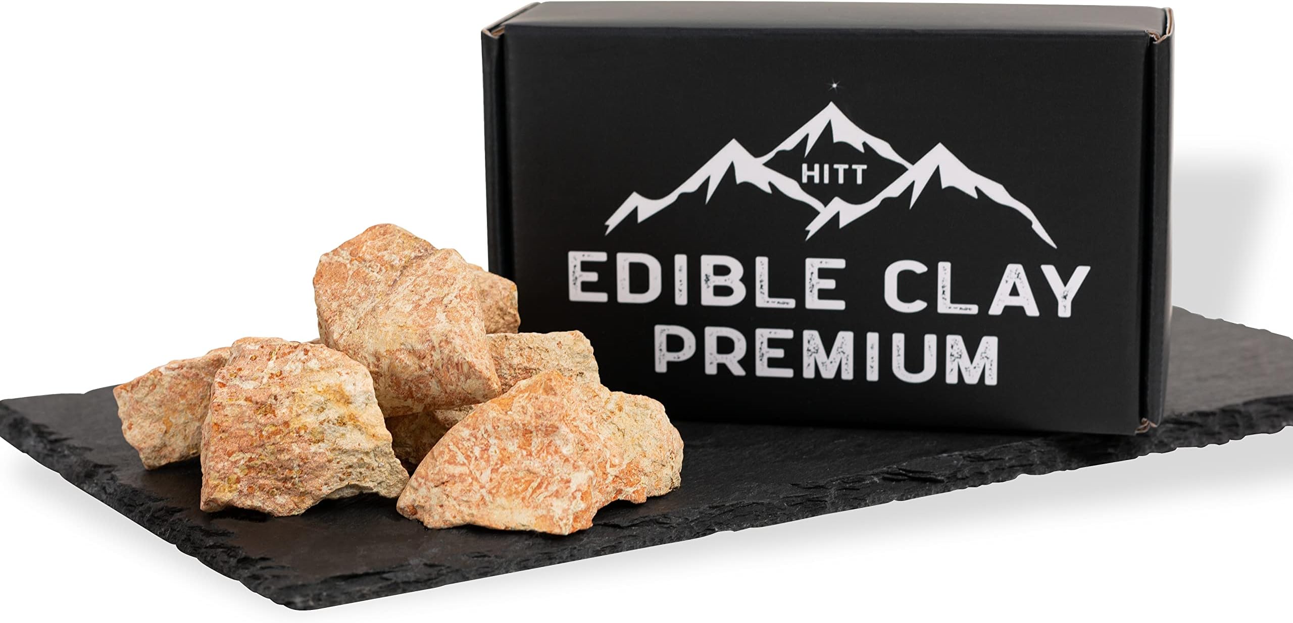 HITT Premium Ural Edible Clay — Intense Earthy Flavor Dirt Chunks for Eating, PICA Cravings and ASMR Food Content Creators — Handpicked, Organic, Ready to Eat PICA Snack — 7 oz / 200 g