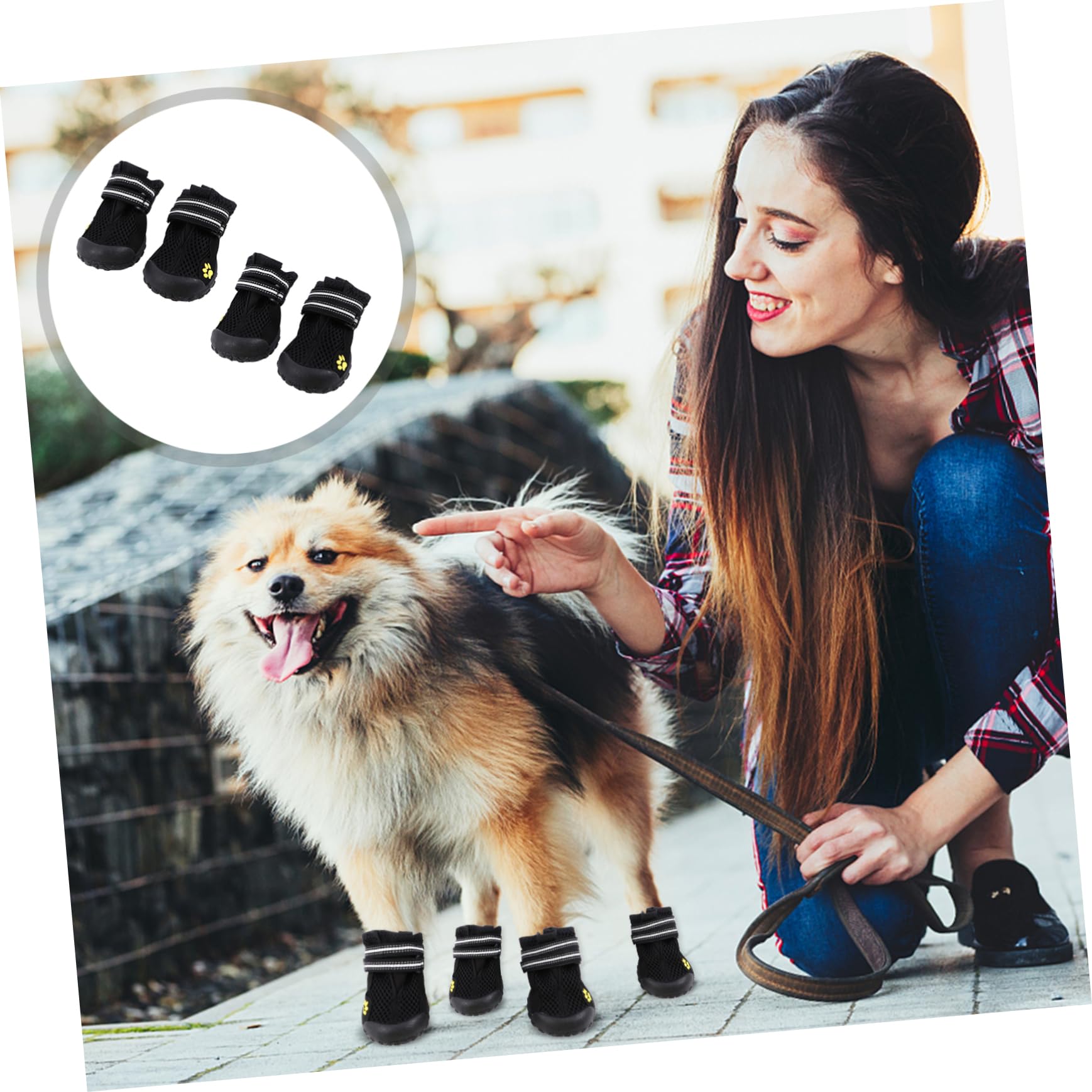 minkissy 1 Set scarpe per cani da trekking per animali domestici antiscivolo per cani scarpe da alpinismo per animali domestici stivaletti per cani protezione zampa gatto regali all'aperto cane scarpe