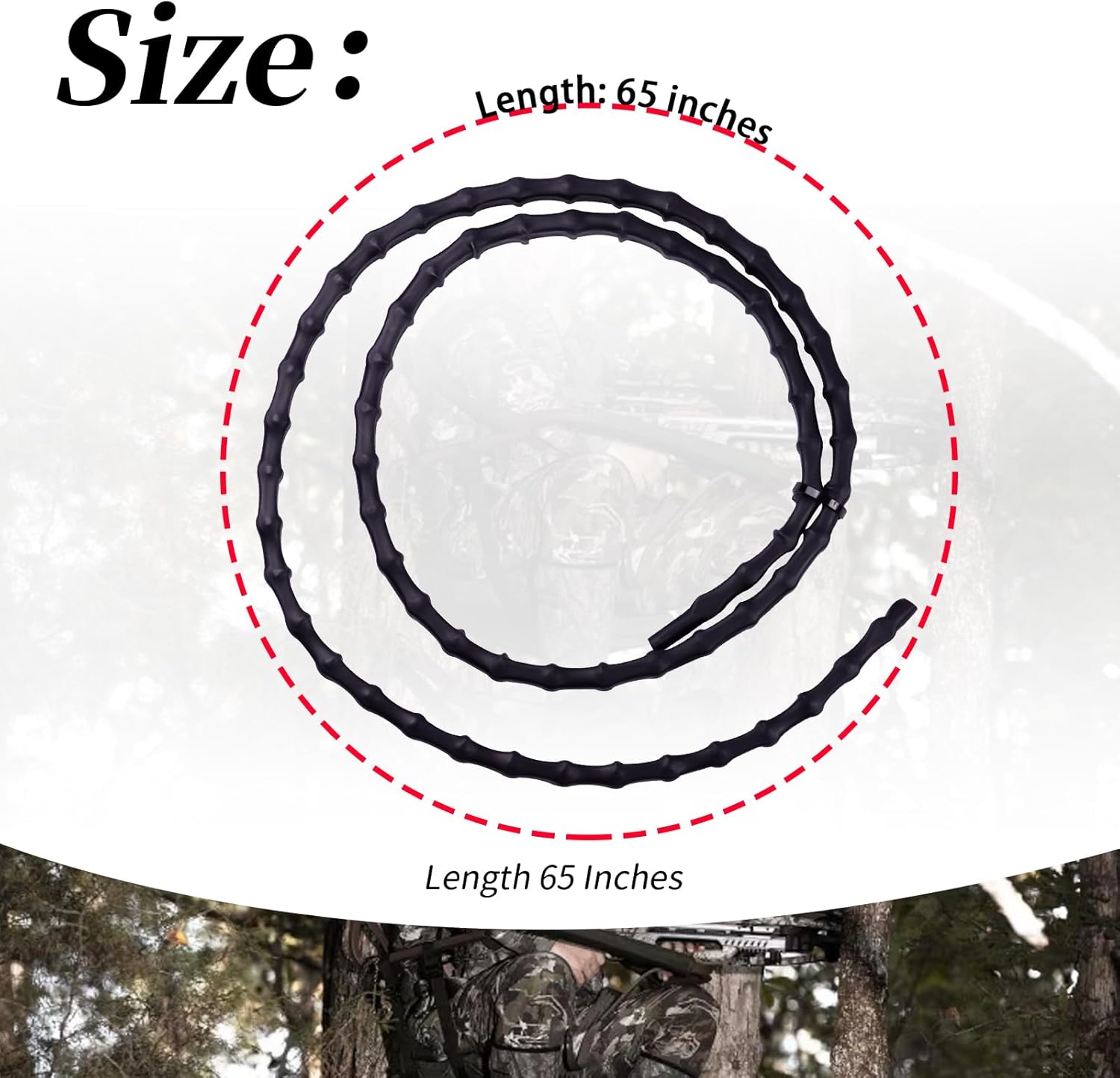 65” Replacement Chain and Cover Compatible with Climbing Stand Climber Hunting Stand and Other Stands that use the Same Size Chain