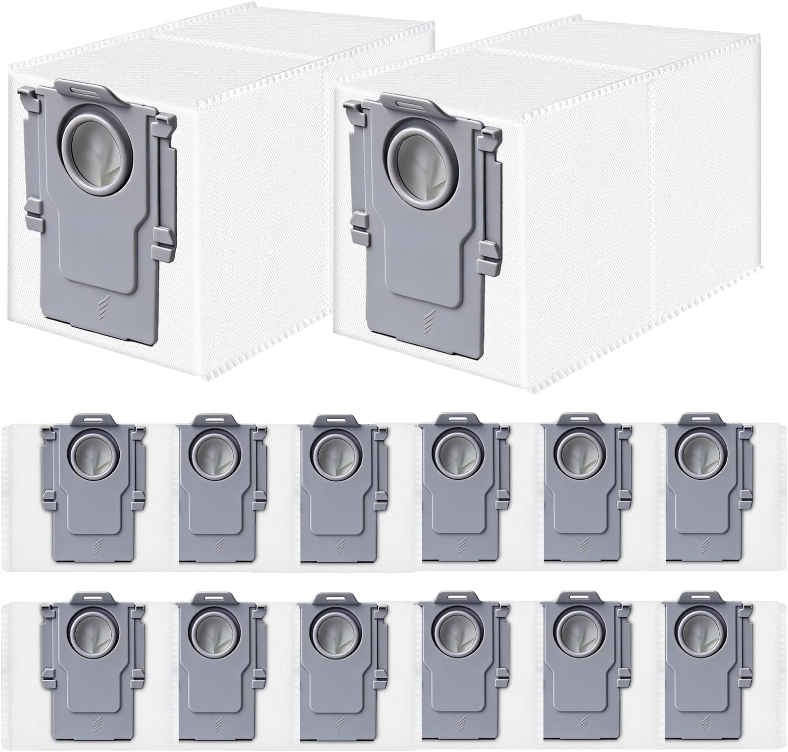 14 Pack Dust Bags Replacement for Roborock Q Revo Robot / S8 MaxV Ultra / S8 Max Ultra/Qrevo MaxV Robot Vacuum Cleaner, 2.7L Large Capacity Disposable Replacement Bags