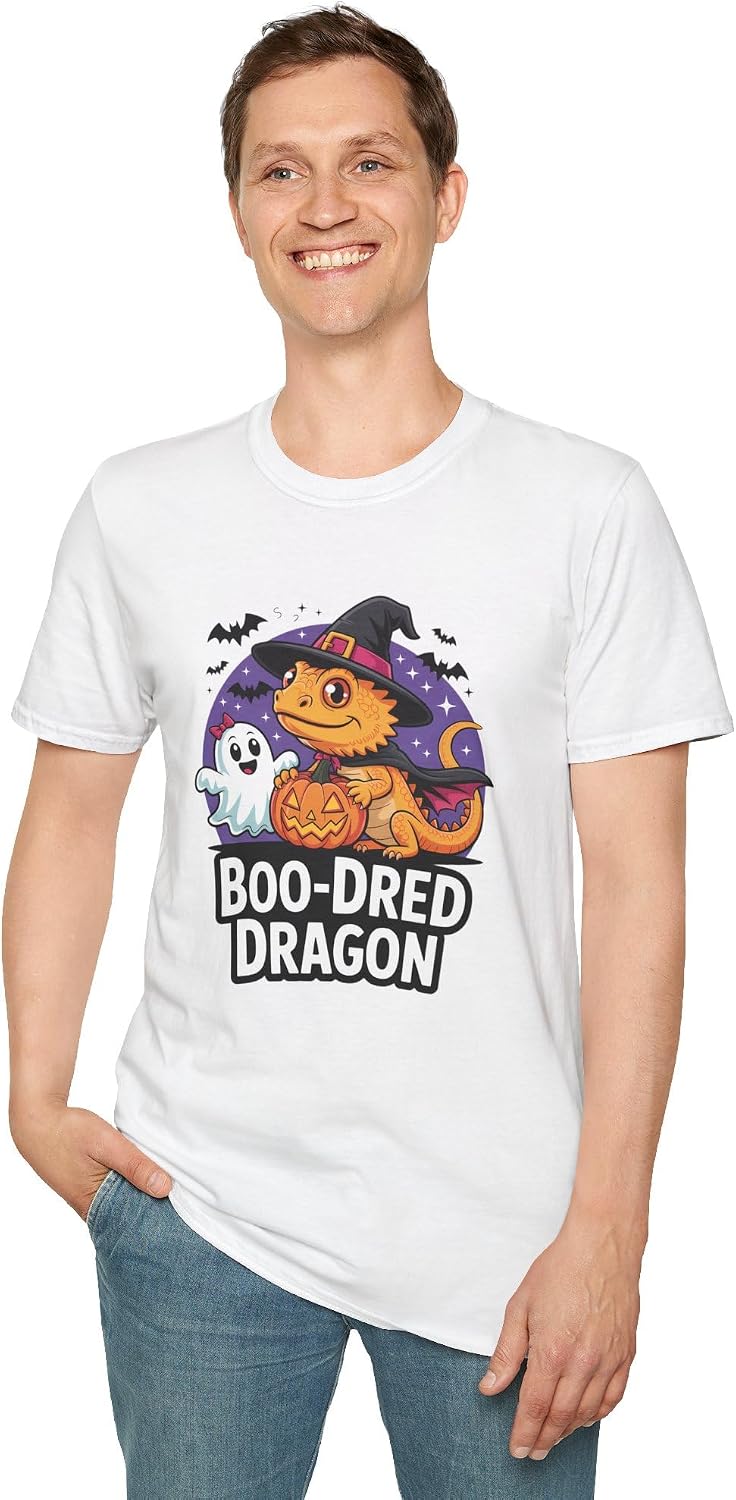Boo-Dred Dragon Halloween T-Shirt - Cute Bearded Dragon Witch Costume Tee for Reptile Lovers
