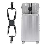 Travelkin Luggage Straps for Suitcases, Luggage Bungee Straps for Attaching Bags, Travel Essentials for Suitcases Add a Bag (Black)