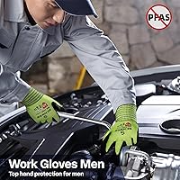 Vista 40 de Schwer ProGuard Highest Level Cut Resistant Work Gloves PR3326 for Extreme Protection，ANSI A9 Cut Gloves with Reinforced Thumb, Non Slip, Non PFAS
