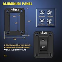 Vista 4 de Panel de Interruptor de Encendido/Apagado Nilight 4 PIN DPST, Interruptores de Palanca Panel 12V 20A, Carcasa de Interruptor de Aluminio Anodizado