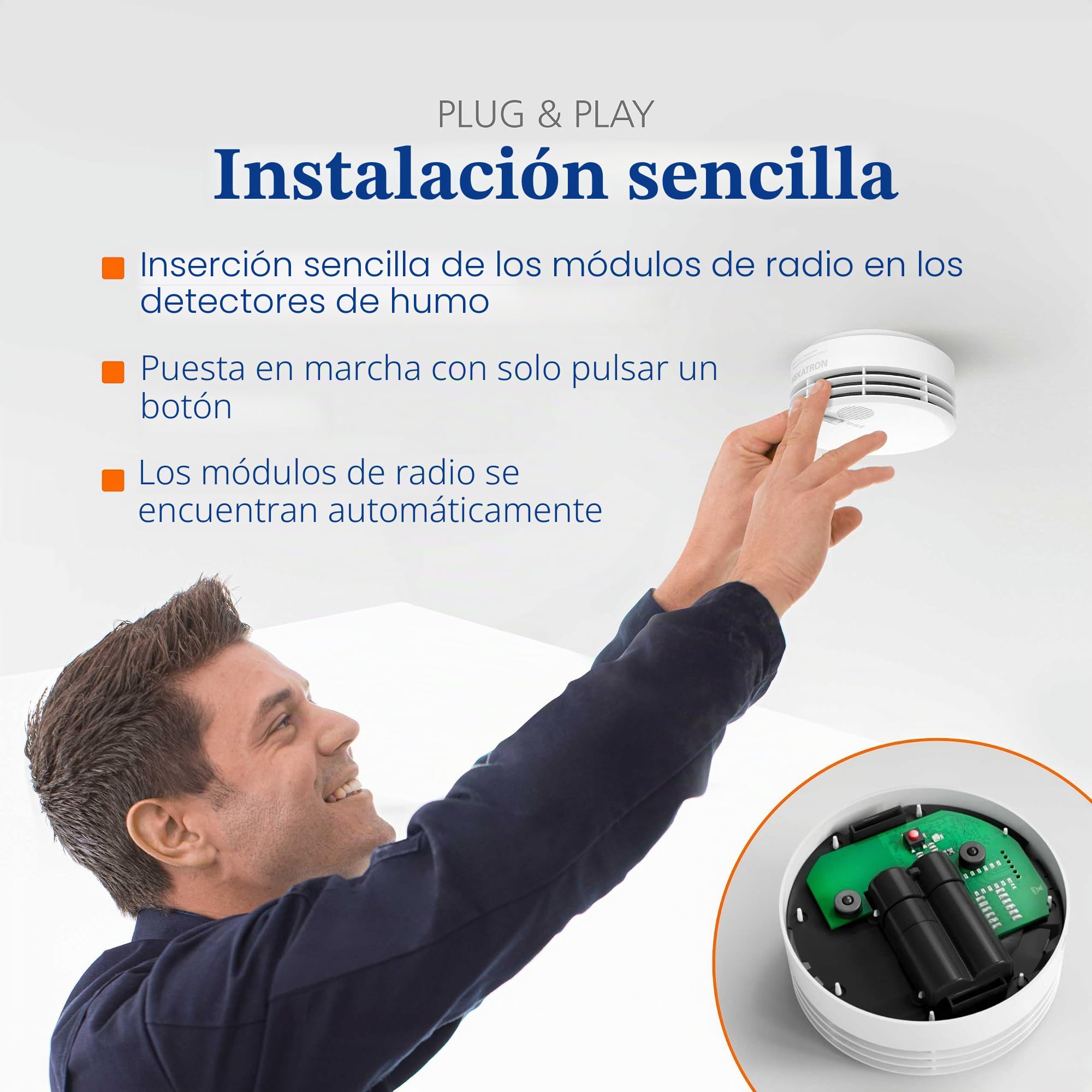 Módulo de radio Hekatron Basis X para detectores de humo Genius Plus X Edition 2021 - multilingüe - 1 unidad Para la conexión de hasta 20 detectores de humo