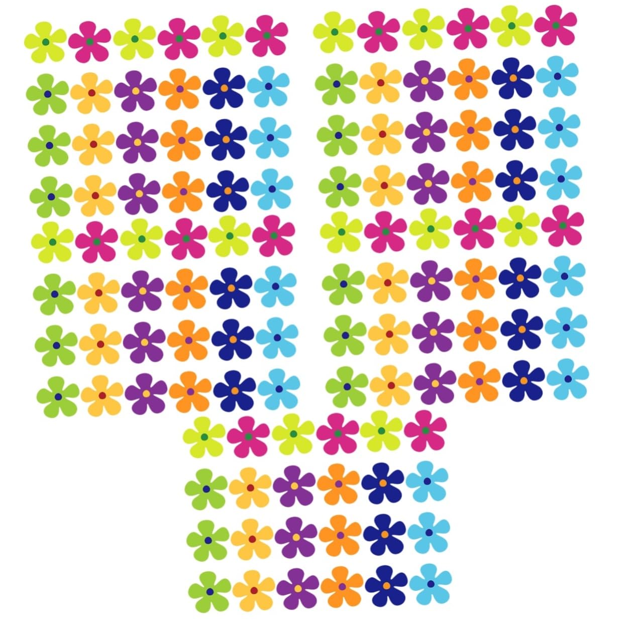 Autocollants fleurs anti-morosité et aimants colorés pour frigo triste