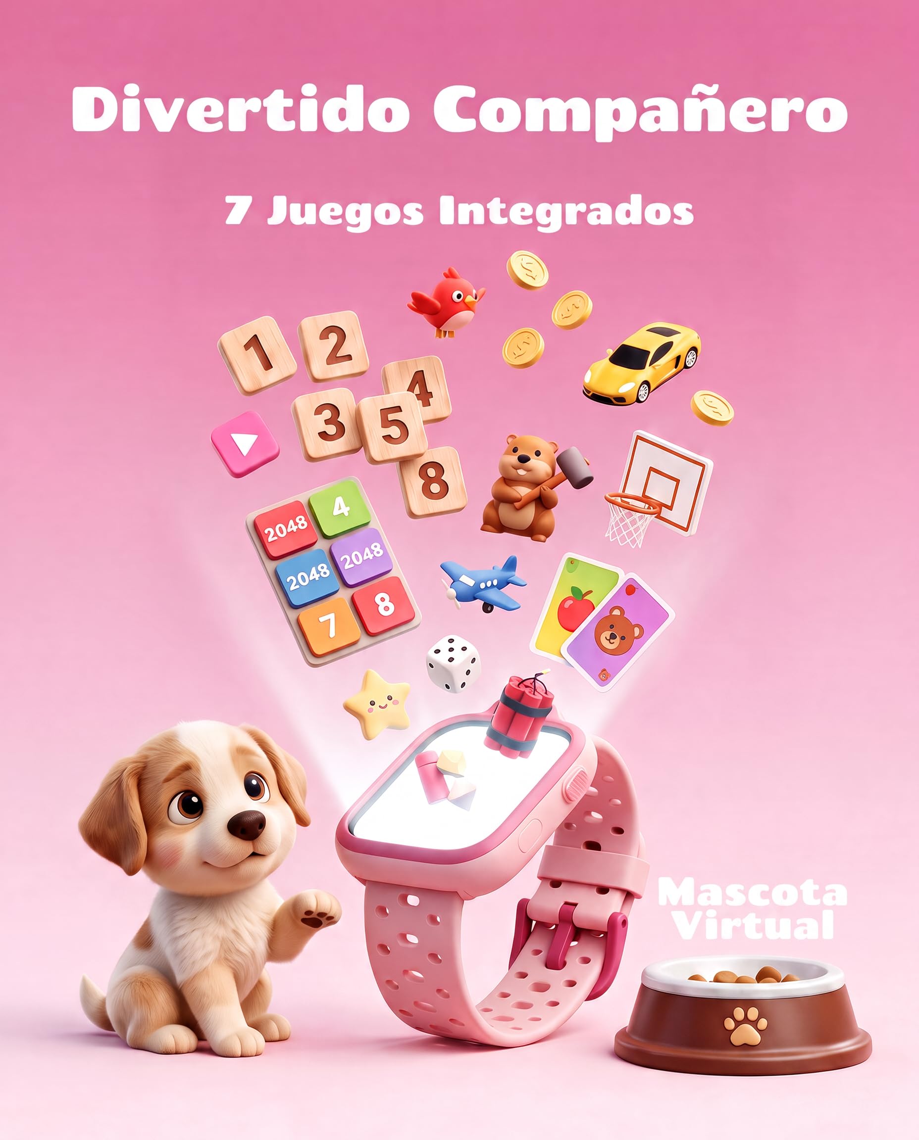 BIGGERFIVE Reloj Inteligente Niños Niñas 3-14, 1,8" Pulsera Actividad