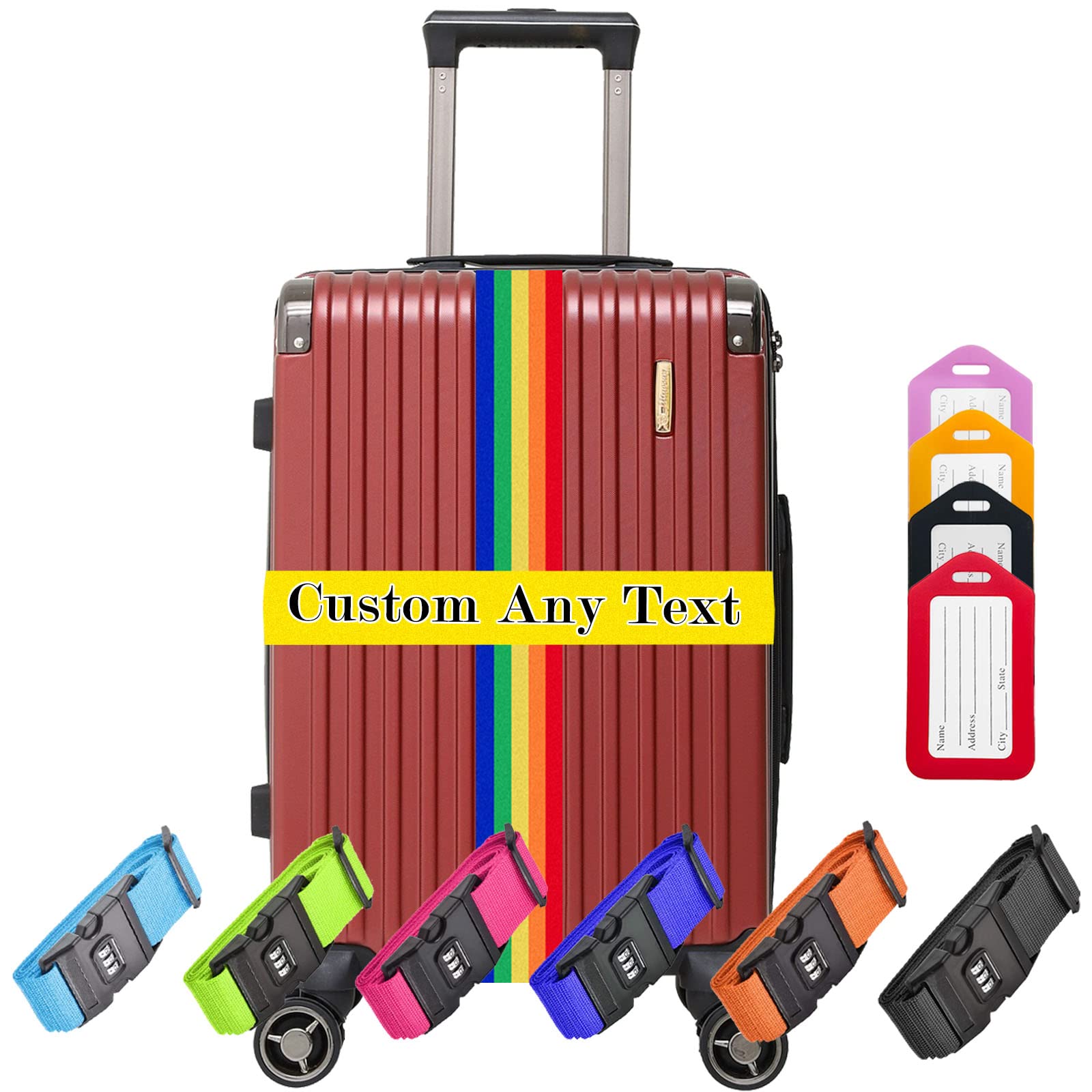 Amazon.com: Personalized Luggage Straps Luggages Belts with Amazon.com: Personalized Luggage Straps Luggages Belts with