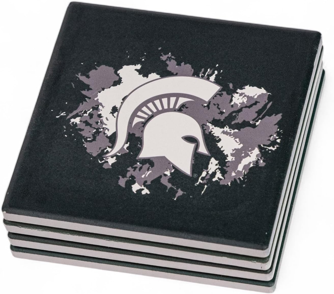 The Memory Company | Licensed NCAA 4-Pack Team Logo Ceramic Blast Coaster Set