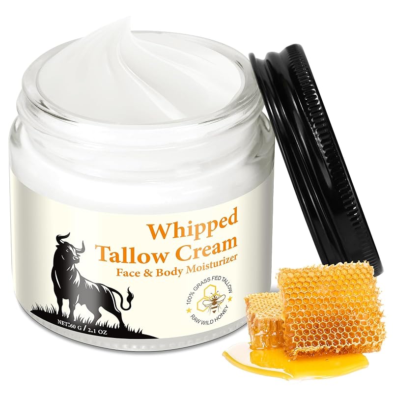 HUYEHF Bálsamo facial e corporal com sebo bovino e mel, 60 g
