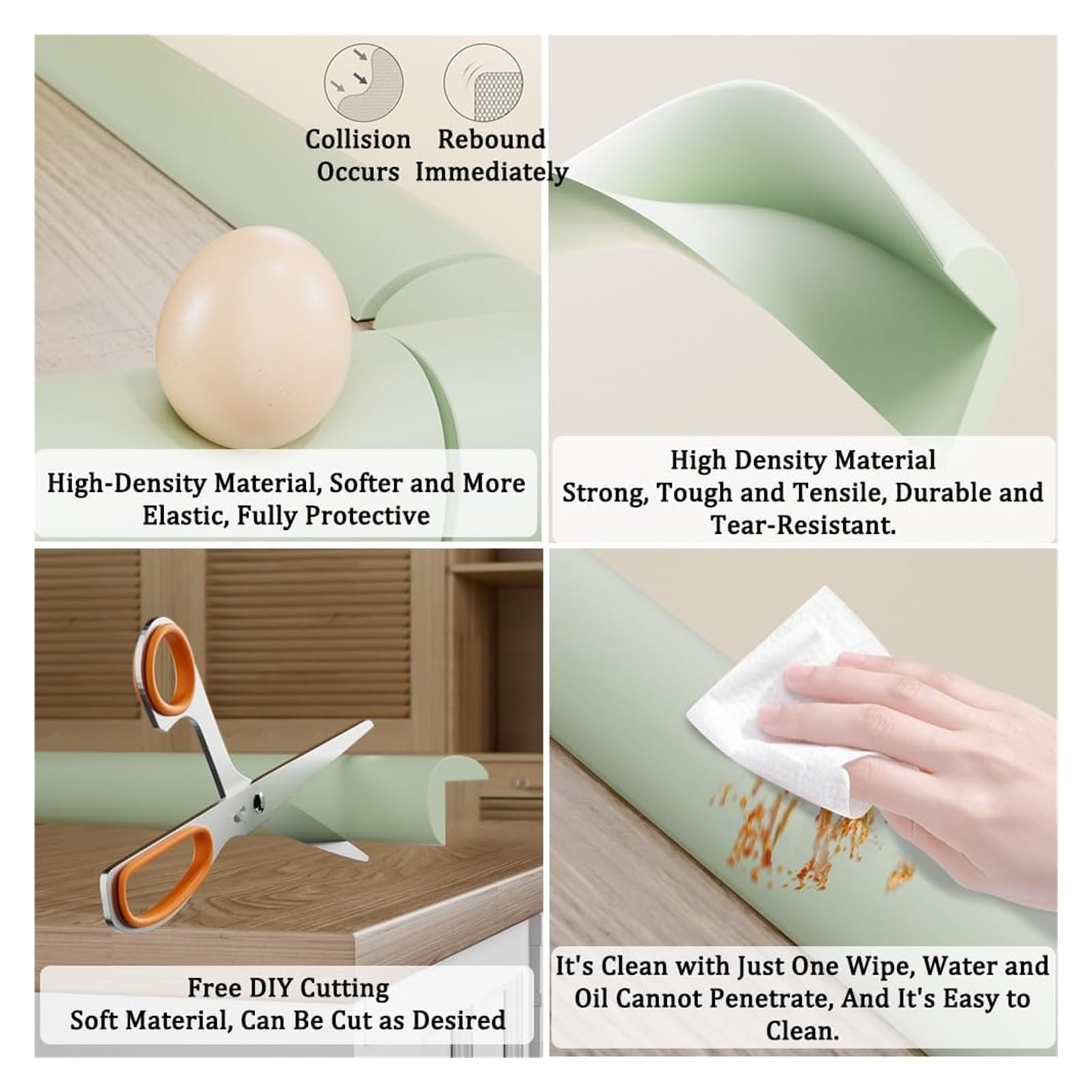 Protector de Esquinas para Bebé Tiras De Seguridad De Espuma, Protector De Esquinas Y Bordes, Tira Anticolisión Autoadhesiva For Mesa De Vidrio, Muebles, Chimenea, Protectores De Esquinas For Niños (