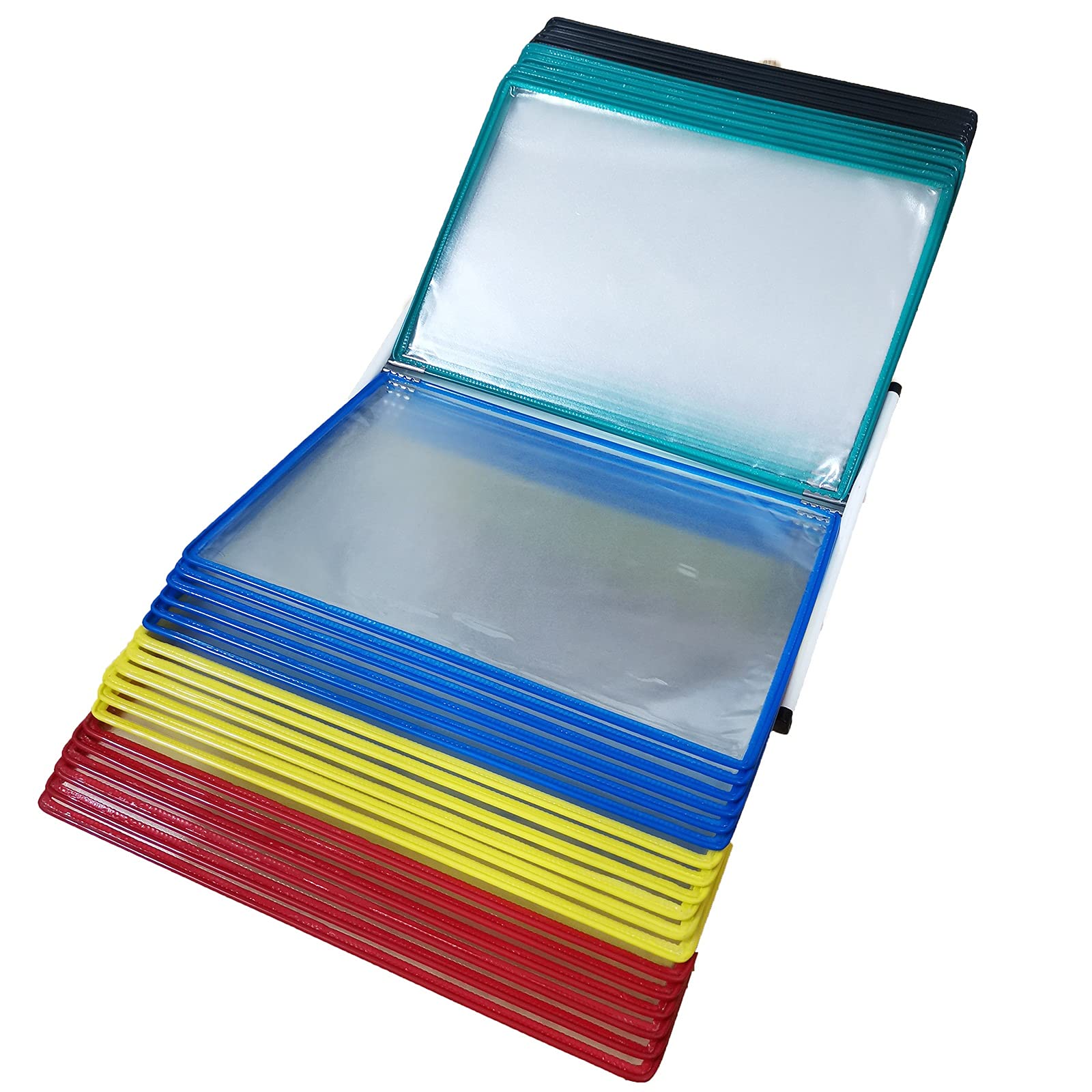 PROPFE Sistema de visualización montado en la Pared, Carpeta de 30 páginas, Utilizado para Mostrar catálogos de tamaño A4/Archivos de Taller/menús, etc., abigarrado (Color : Multicolor)