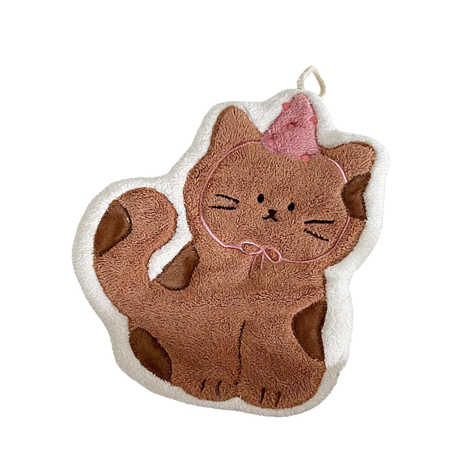Msioytog Lovely Cats Theme Hand Towel Thick Corals Fleece Absorbent Hand Towel Wash Cloth for Home Bathroom Kitchen Drying Use Kitchen Drying Cloth