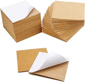 30 Pcs Self-Adhesive Cork Sheets 4x4 Inch Cork Board Squares For DIY