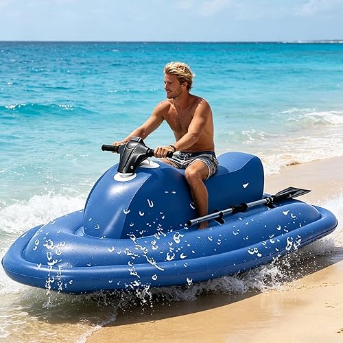 Electric Jet SIK.Inflatable Boat with Motor,Jet Boat,Electric Surfboard，1-2 Persons Water Propulsion Jet Ski,& Kids, Diving, Swimming, Kayaking 10Athruster