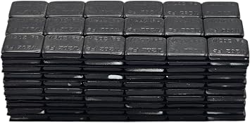C-HORSE 1080 Pcs, 0.50 oz 1/2 oz, Black, Adhesive Stick On Wheel Weights, Blue Adhesive Easy Peel Tape (0.50 Oz, Black, 6 Boxes, 1080 Pcs) Wheel Weights Stick On Wheels