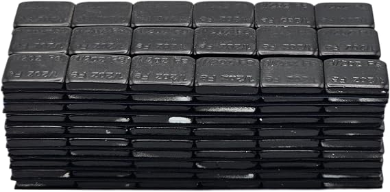 C-HORSE 1080 Pcs, 0.50 oz 1/2 oz, Black, Adhesive Stick On Wheel Weights, Blue Adhesive Easy Peel Tape (0.50 Oz, Black, 6 Boxes, 1080 Pcs) Wheel Weights Stick On Wheels