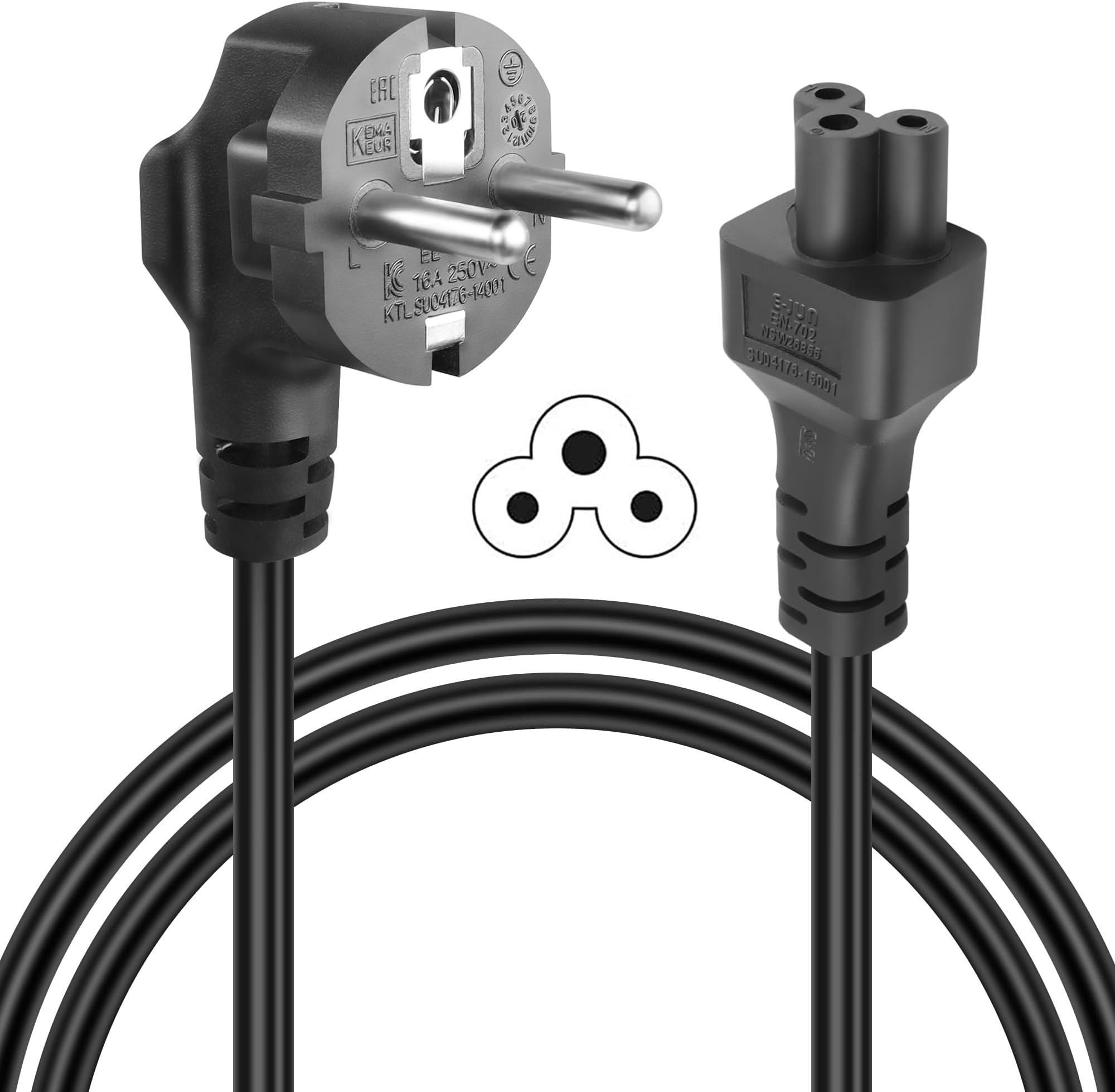 Akyga AK-UP-01 Güç Kablosu Sunucu 3 Kutuplu IEC C19 / EU (CEE 7/7) 250V/50Hz 1,8m