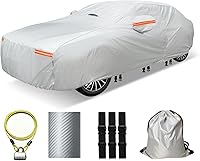 Vista 15 de Funda para coche SUV de 30 capas para automóviles, impermeable para todo tipo de clima, protección UV, resistente a la nieve, resistente al viento