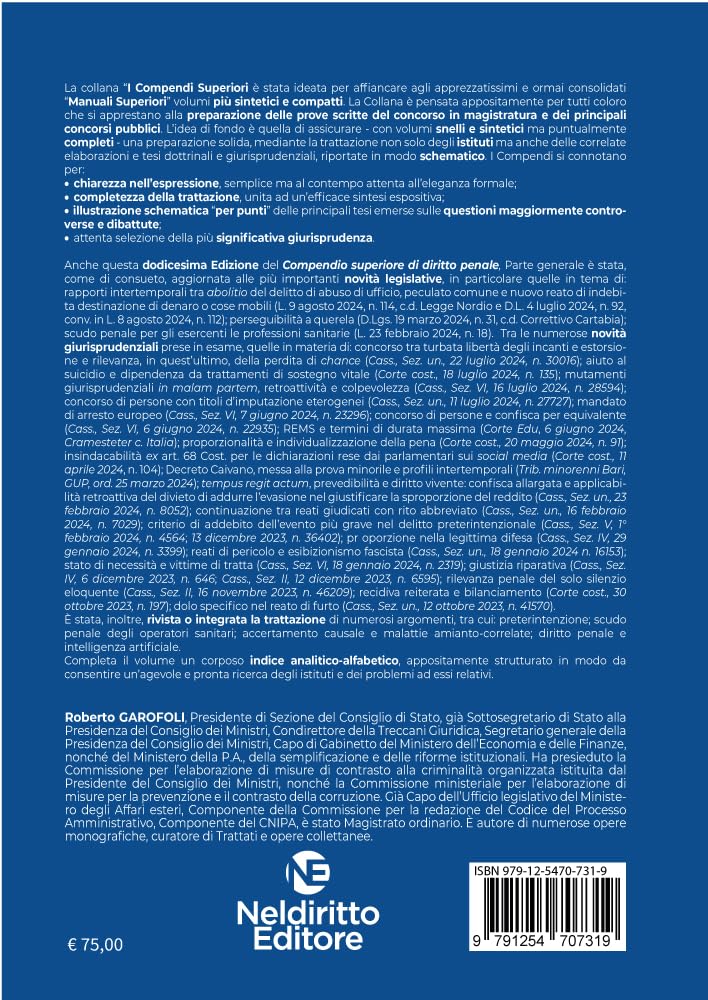 Compendio di diritto penale. Parte generale 2024-2025 (I compendi superiori)