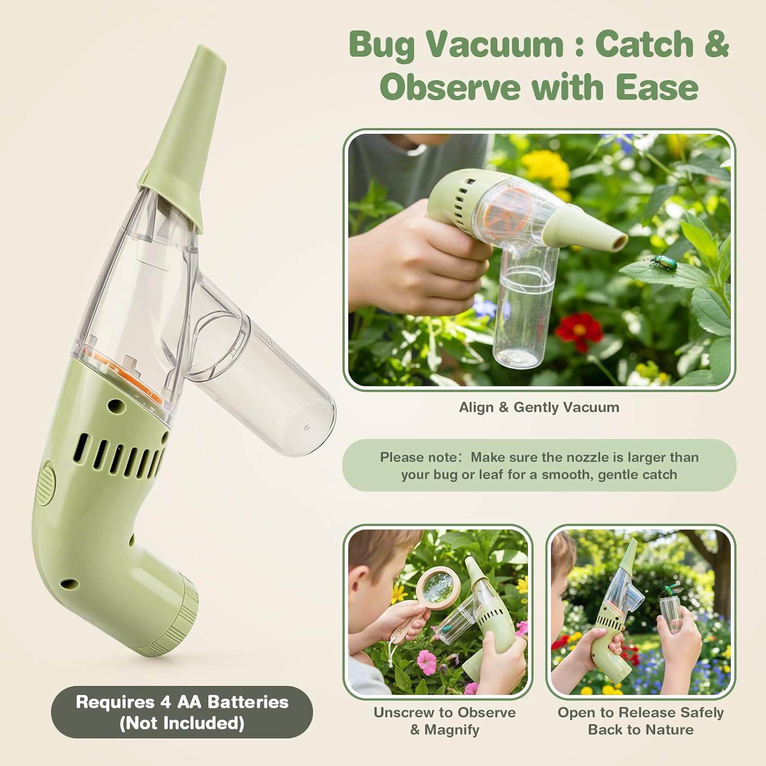 Dreamon Outdoor Toys with Bug Catching Kit and Wheelbarrow Set for Kids Ages 3-12