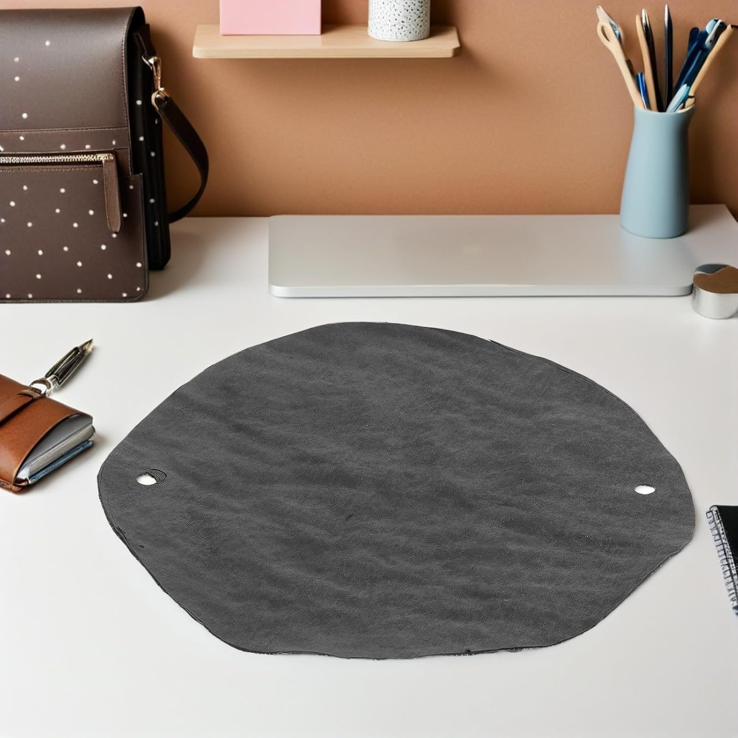 2pcs Round Pottery Bat Mat for Clay Throwing, 30cm Double Hole